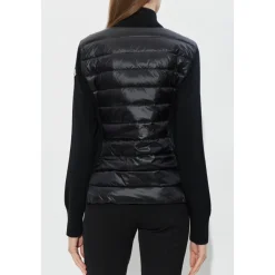 Moncler Striktrøjer & Sweatere*Turtleneck Cardigan med dunfyld Sort