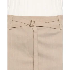 Sportmax Nederdele*Uld Mini Nederdel Lige Pasform Beige