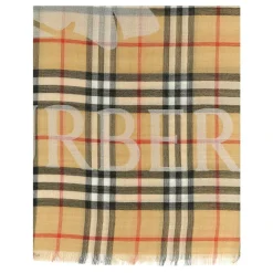 Burberry Tørklæder*Uld- og silketørklæde Beige