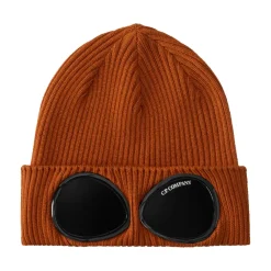 C.P. Company Huer & Kasketter*Uldstrik Goggle Beanie Orange