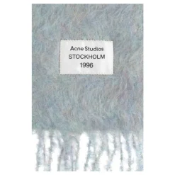 Acne Studios Tørklæder*Uldtørklæde med logo Blå