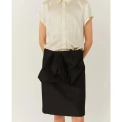 The Garment Nederdele*Umami Draped Silk Skirt Sort