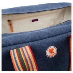 GALLO Rejsetasker*Unisex weekendtaske i ensfarvet blå bomuldskanvas Multifarvet
