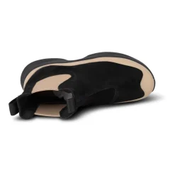 Woden Støvler|Chelsea Boots*Vandtæt Chelsea City Støvle i Ruskind Sort