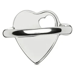 Gucci Smykker*Varemærke Ring i sterlingsølv med hjertemotiv Grå