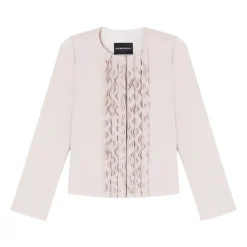 Emporio Armani Jakker*Vasket Twilljakke med Figursyede Sider Beige