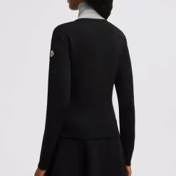 Moncler Jakker*Vatteret uld cardigan - Elegant klassiker Sort