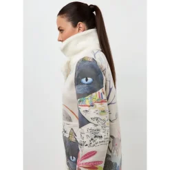 Cesare Gaspari Frakker*Vendbar Printet Frakke Catty - Hvid