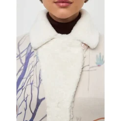 Cesare Gaspari Frakker*Vendbar Printet Frakke Catty - Hvid