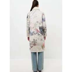 Cesare Gaspari Frakker*Vendbar Printet Frakke Catty - Hvid