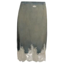 Diesel Nederdele*Vintage Denim Midi-nederdel med Blonde Blå