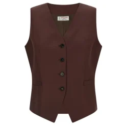 Alberto Biani Jakker*Viskose- og linnedvest Brun
