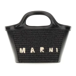 Marni Håndtasker*Vævet Håndtaske i Bomuld og Nylon Sort