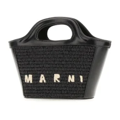 Marni Håndtasker*Vævet Håndtaske i Bomuld og Nylon Sort