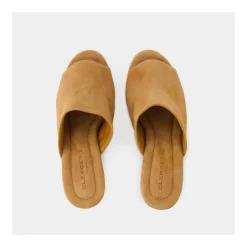 Clergerie Stiletter*Wedge Platform Mules Brun