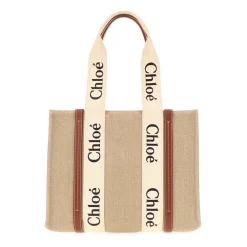 Chloé Indkøbstasker*Woody Medium Tote Beige