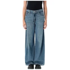 Levi's Jeans*XL Baggy Straight Linen+ Denim Jeans Blå