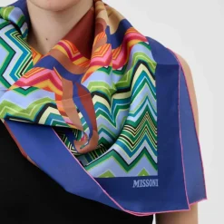 Missoni Tørklæder*Zig Zag Silketørklæde Multifarvet