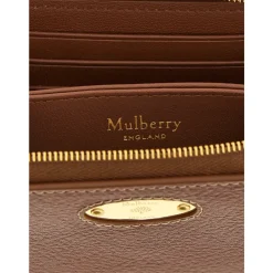Mulberry Punge & Kortholder*Zip-Around Hammered Leather Wallet Brun